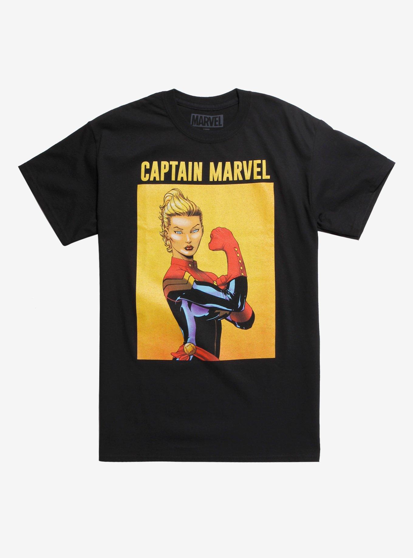 Marvel Captain Marvel Comic T-Shirt, BLACK, hi-res