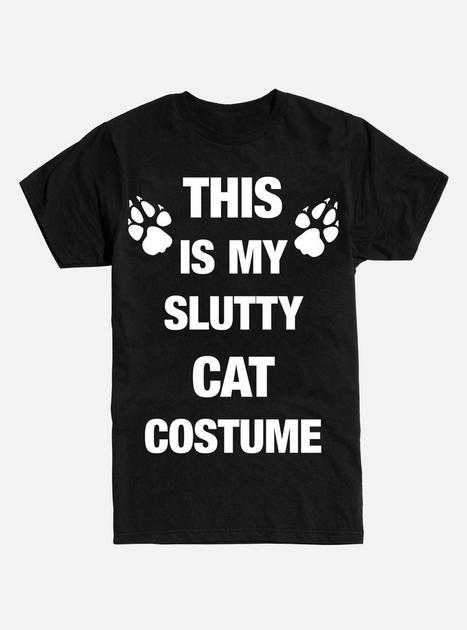 Slutty Cat Costume T-Shirt - BLACK | Hot Topic