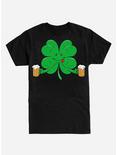 St. Patty's Clover & Beer T-Shirt, BLACK, hi-res