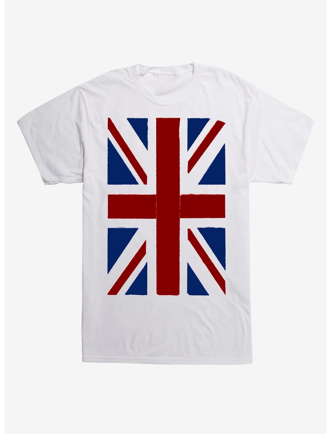 Vertical British Flag T-Shirt, WHITE, hi-res