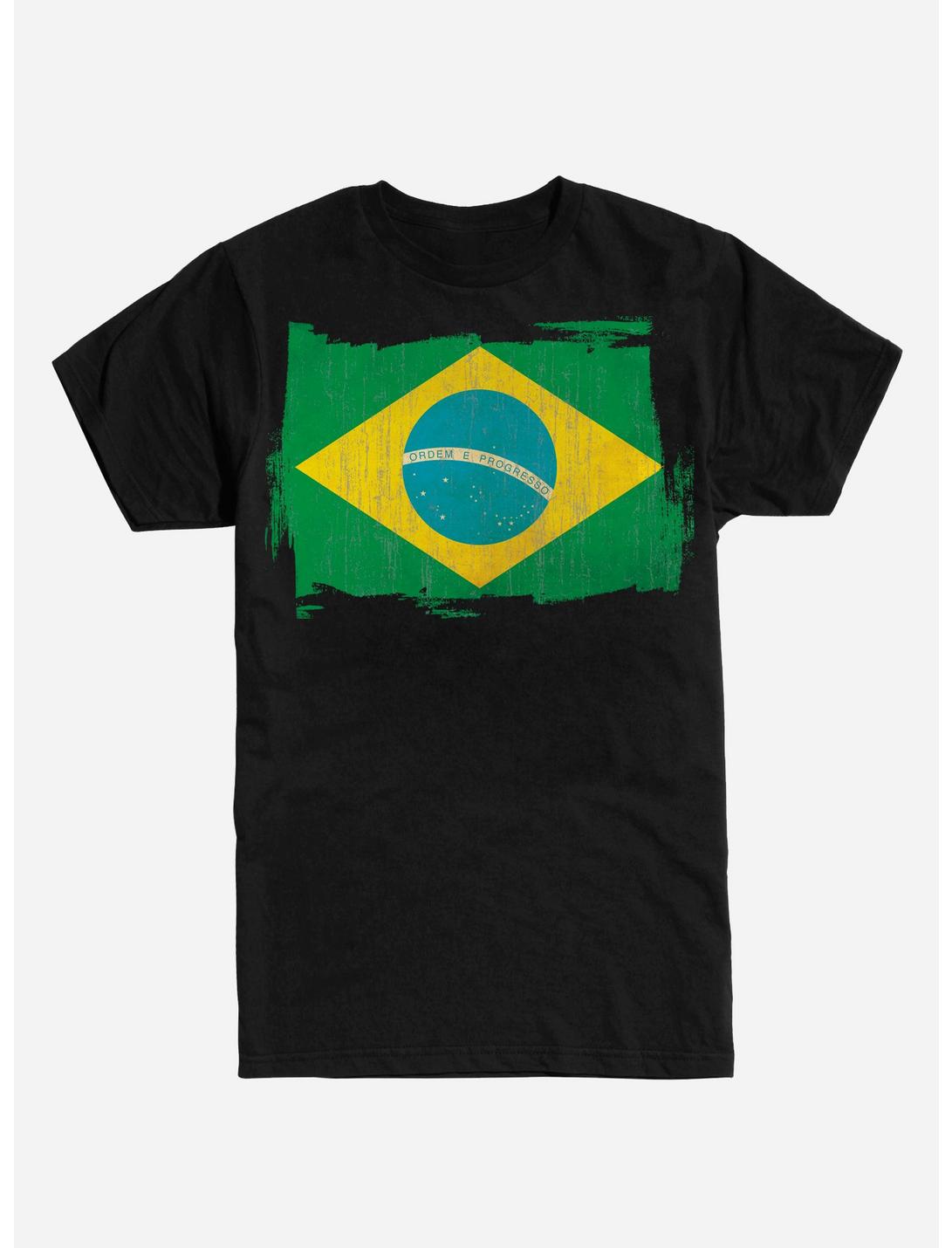 Flag of Brazil T-Shirt, BLACK, hi-res
