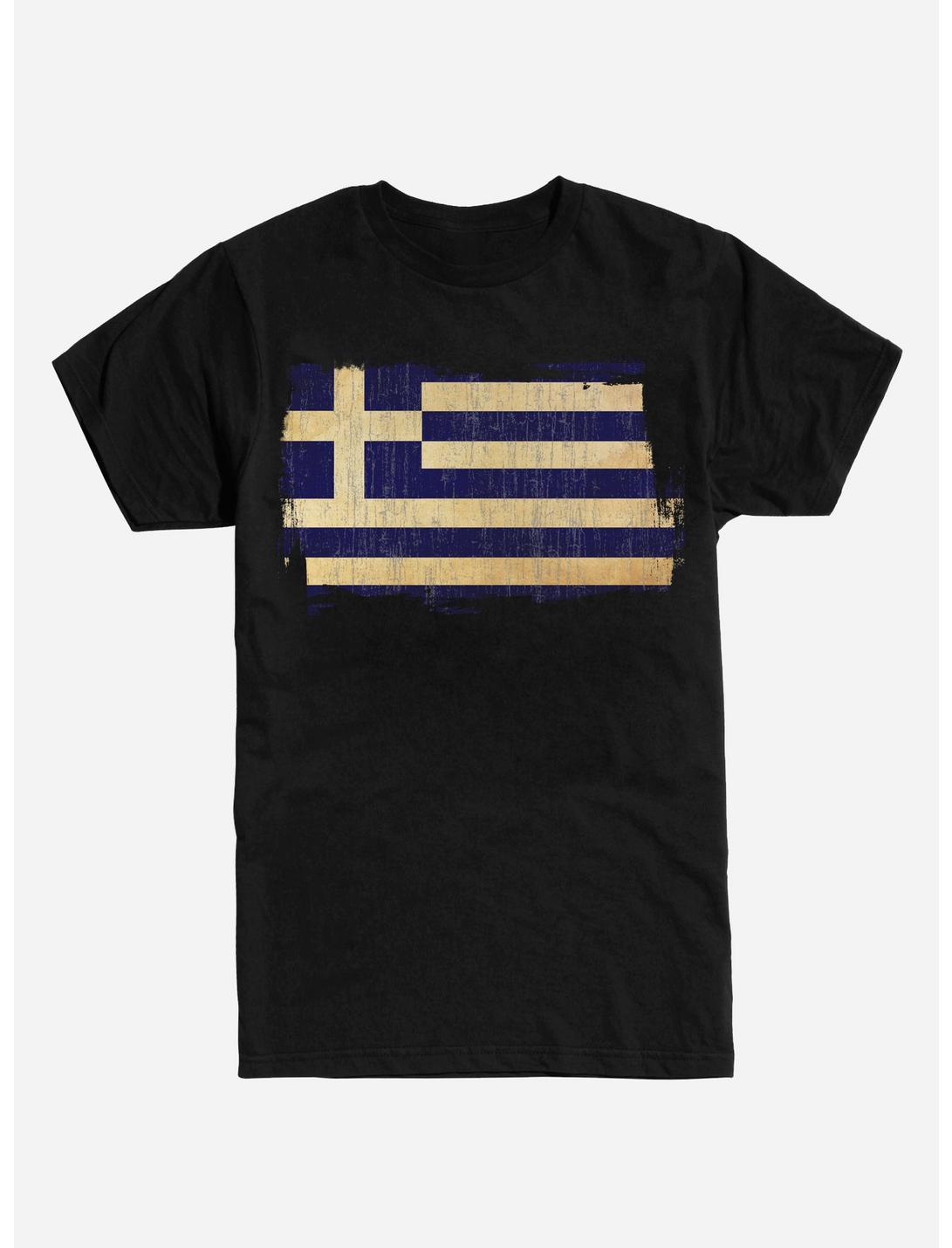 Flag of Greece T-Shirt, BLACK, hi-res