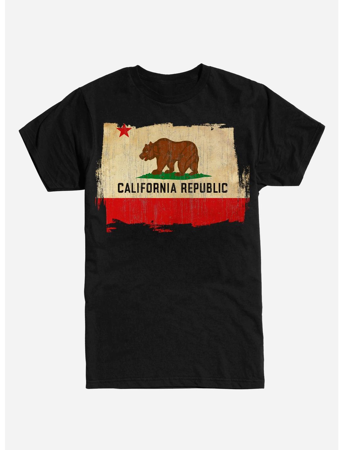 Flag of California T-Shirt, BLACK, hi-res