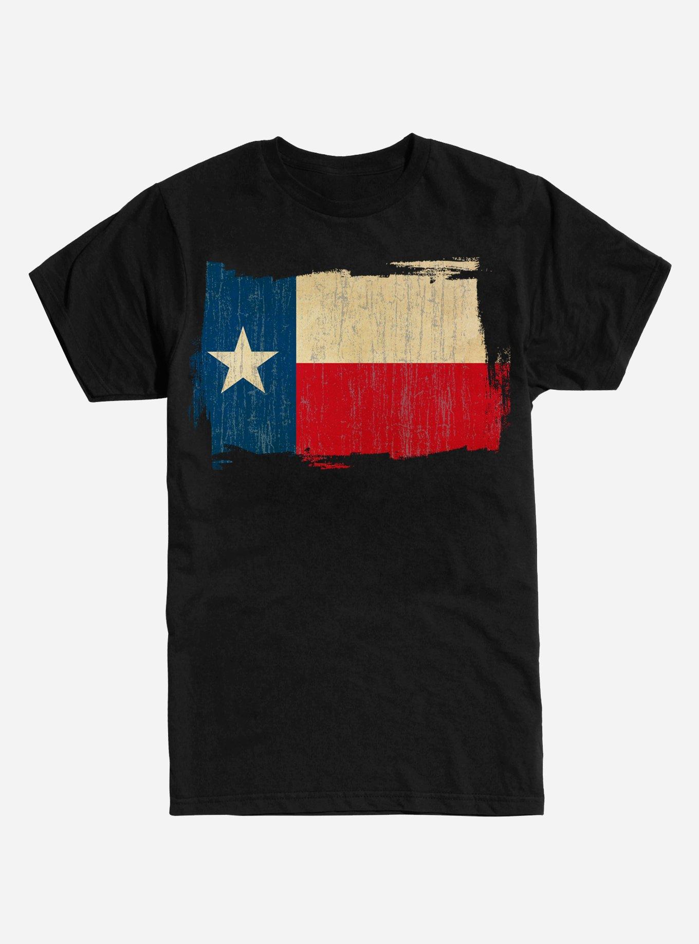 Flag of Texas T-Shirt, BLACK, hi-res