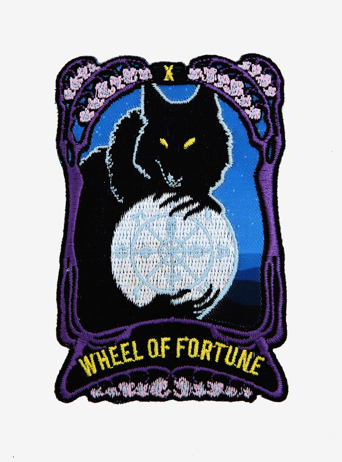 Tarot Wheel Of Fortune Wolf Patch, , hi-res