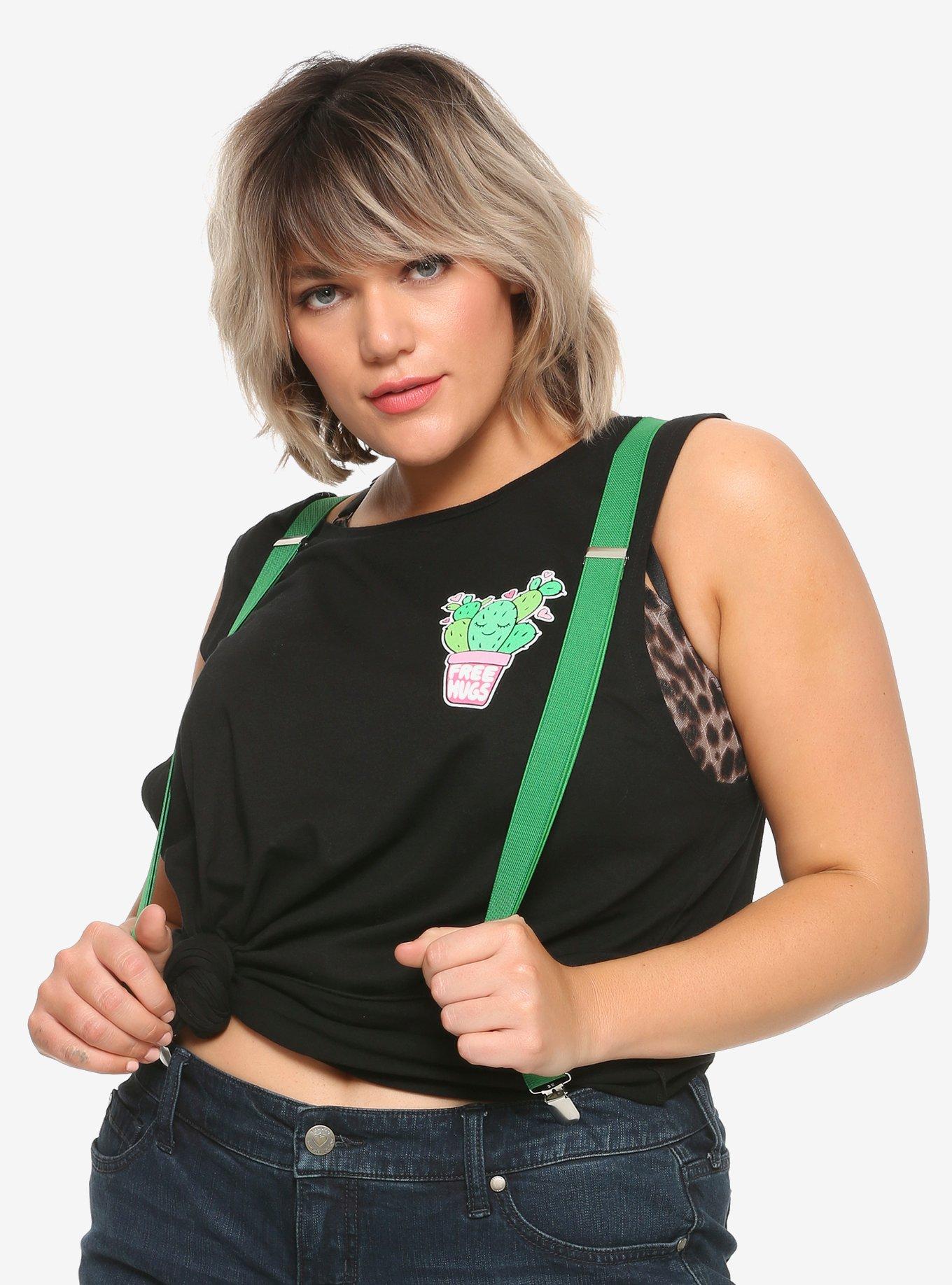Basic Green Suspenders, , hi-res