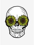 Skull Sunflower Eyes Enamel Pin, , hi-res