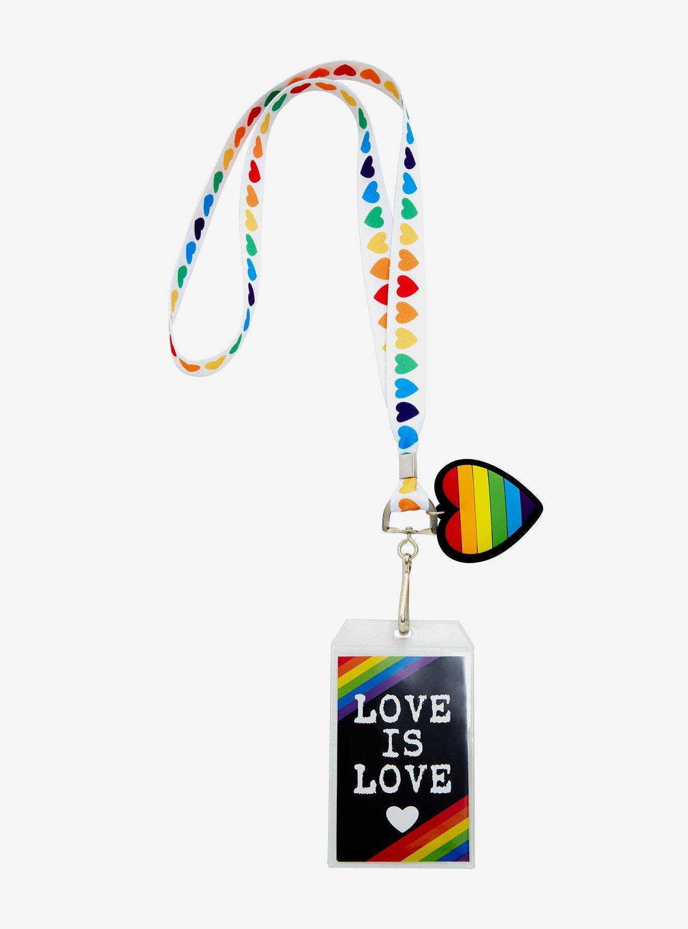 Rainbow Heart Lanyard, , hi-res