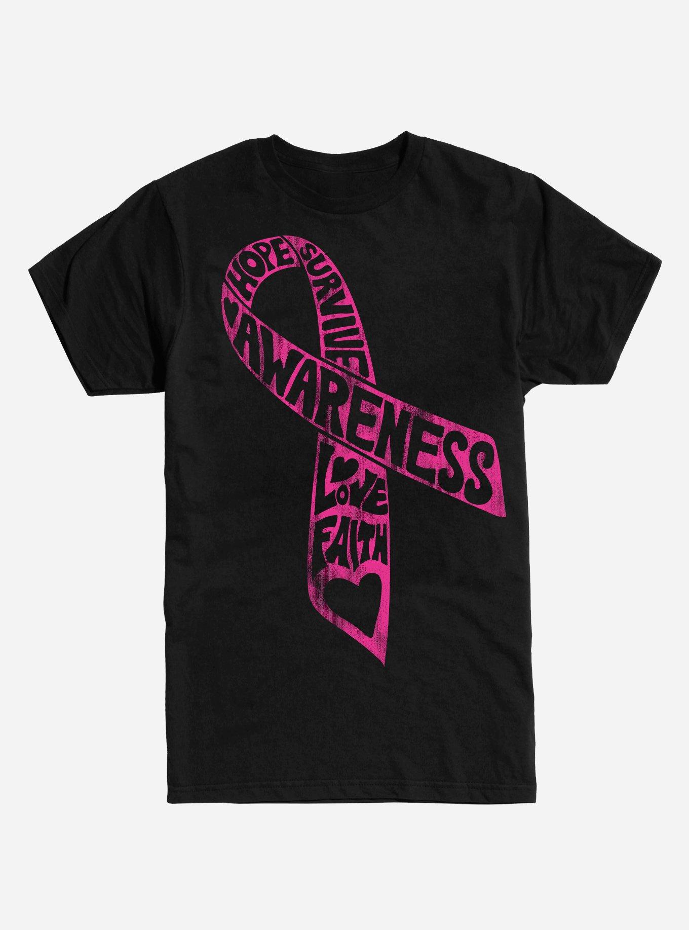 Pink Cancer Ribbon T-Shirt, , hi-res