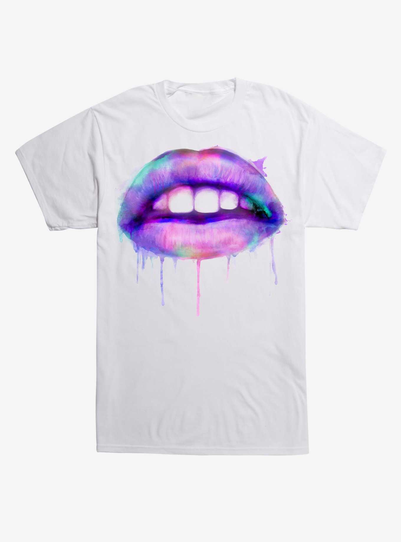 Dripping Paint Lips T-Shirt, , hi-res