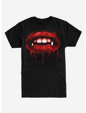Dripping Blood Vampire Lips T-Shirt, , hi-res