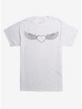 Winged Heart T-Shirt, WHITE, hi-res