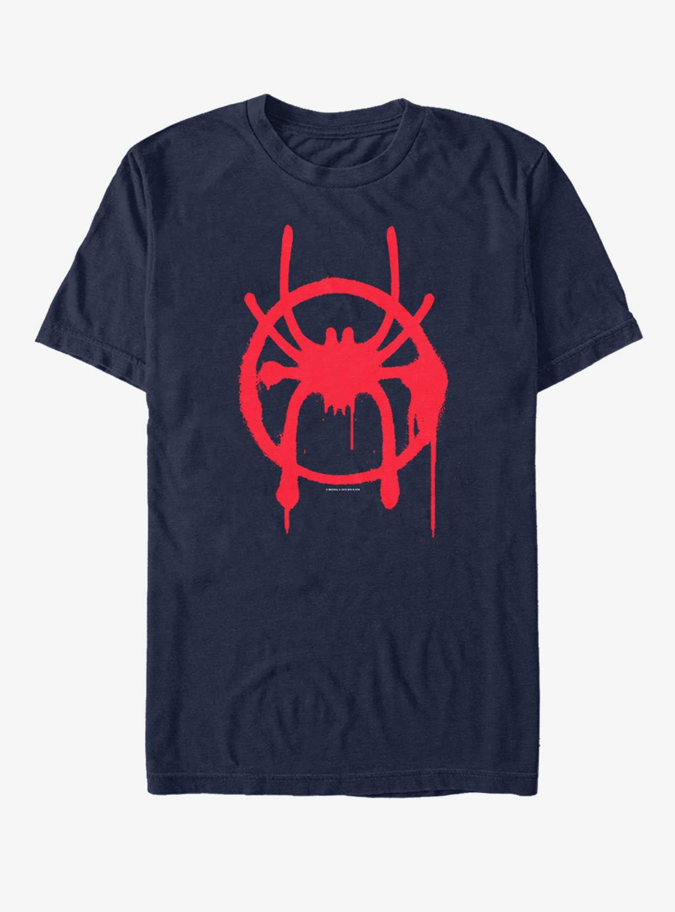 Marvel Spider-Man: Into the Spider-Verse Miles Symbol Navy T-Shirt, , hi-res
