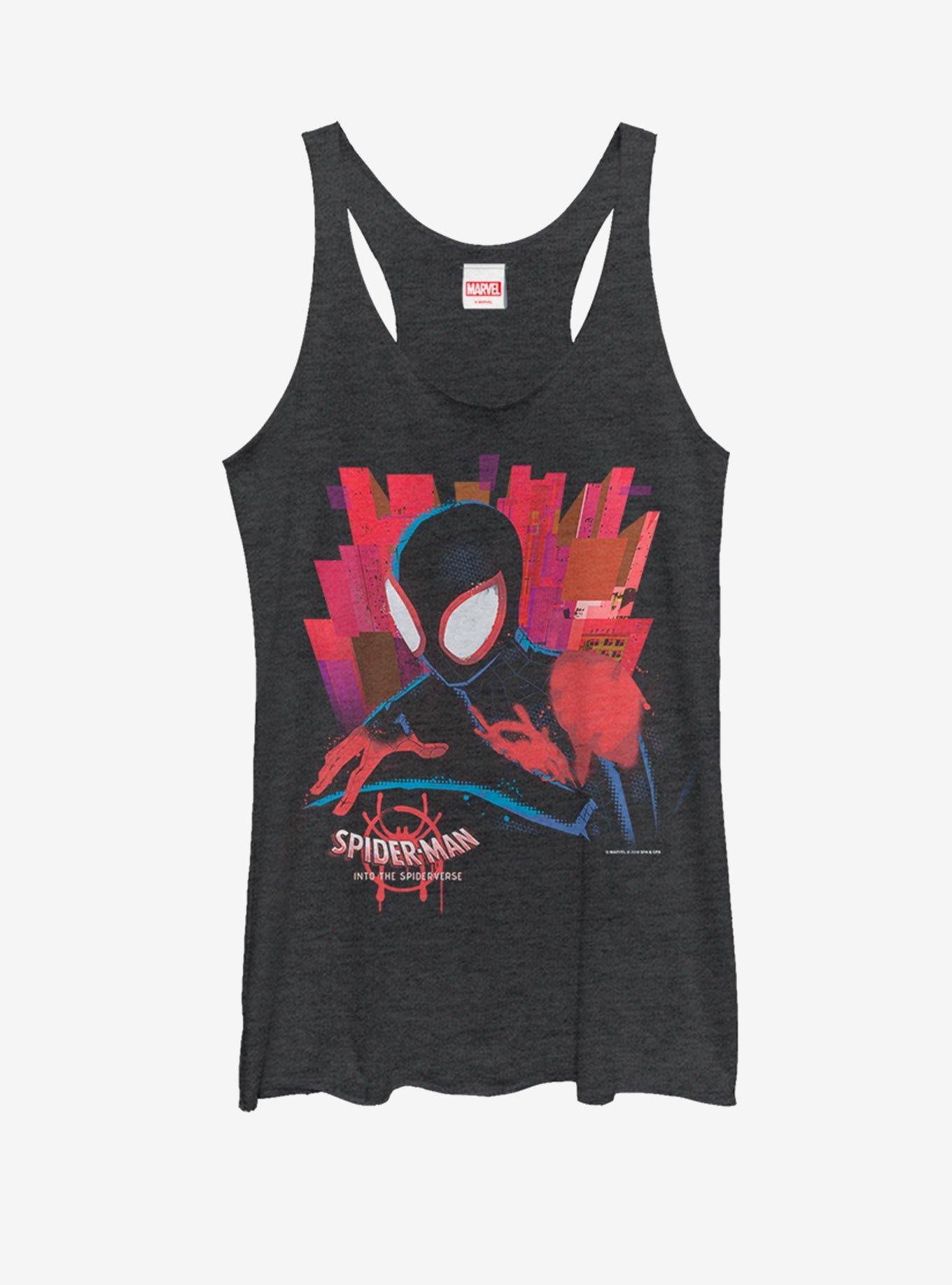 Marvel Spider-Man: Into the Spider-Verse Black Spider Womens Tank Top, , hi-res