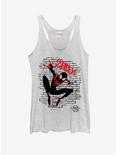 Marvel Spider-Man: Into the Spider-Verse Tag Spidey Womens Tank Top, WHITE HTR, hi-res