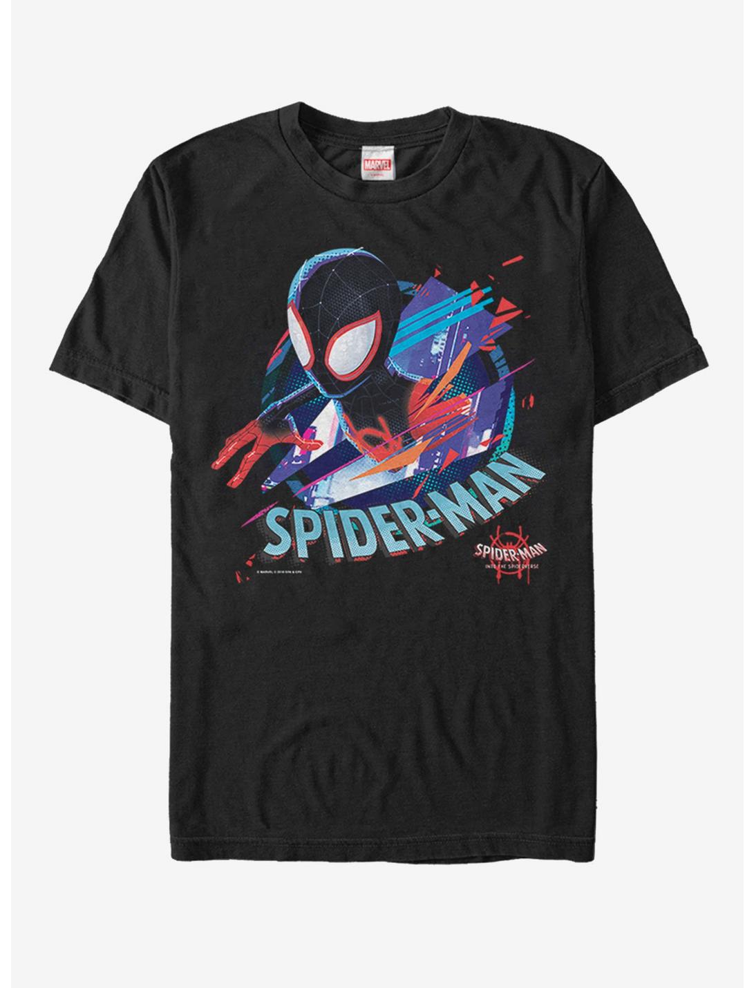 Marvel Spider-Man: Into the Spider-Verse Cracked Spider T-Shirt, BLACK, hi-res