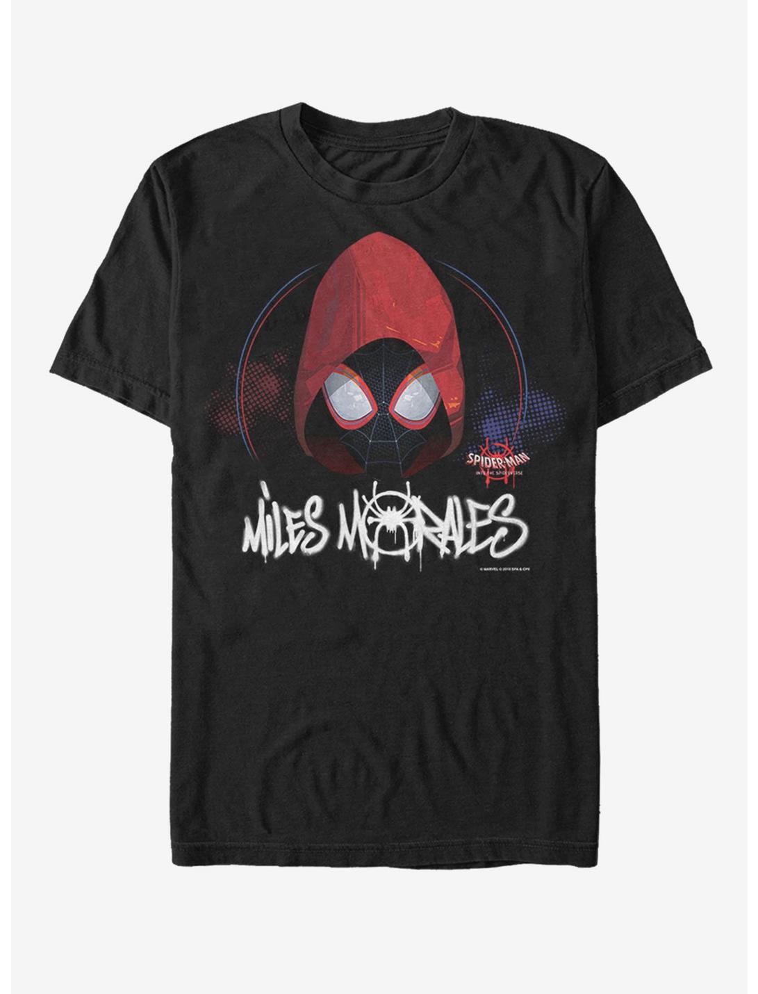 Marvel Spider-Man: Into the Spider-Verse Hooded Miles T-Shirt, BLACK, hi-res