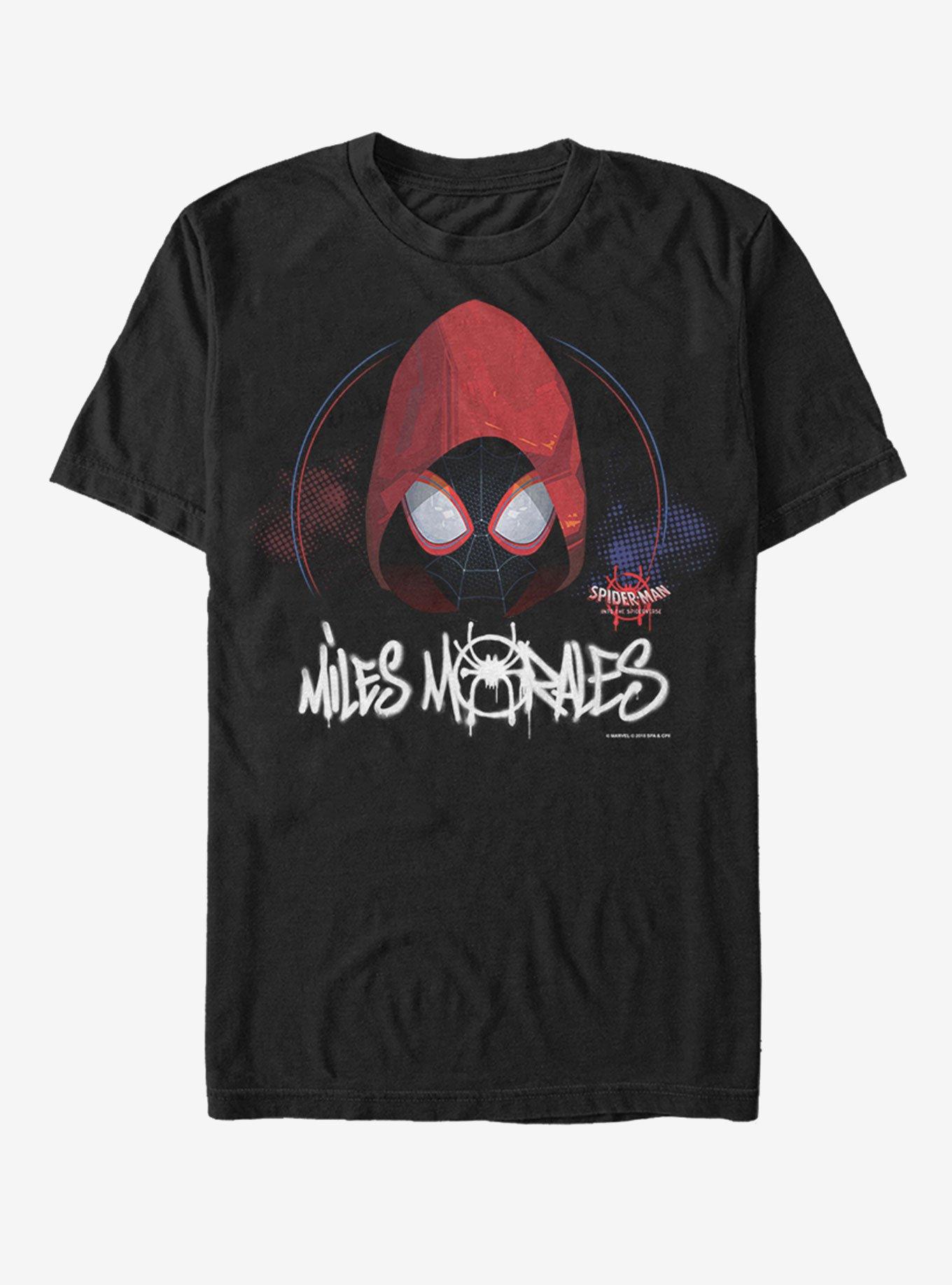 Marvel Spider-Man: Into the Spider-Verse Hooded Miles T-Shirt, BLACK, hi-res