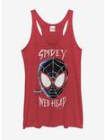 Marvel Spider-Man: Into the Spider-Verse Web Head Womens Tank Top, RED HTR, hi-res