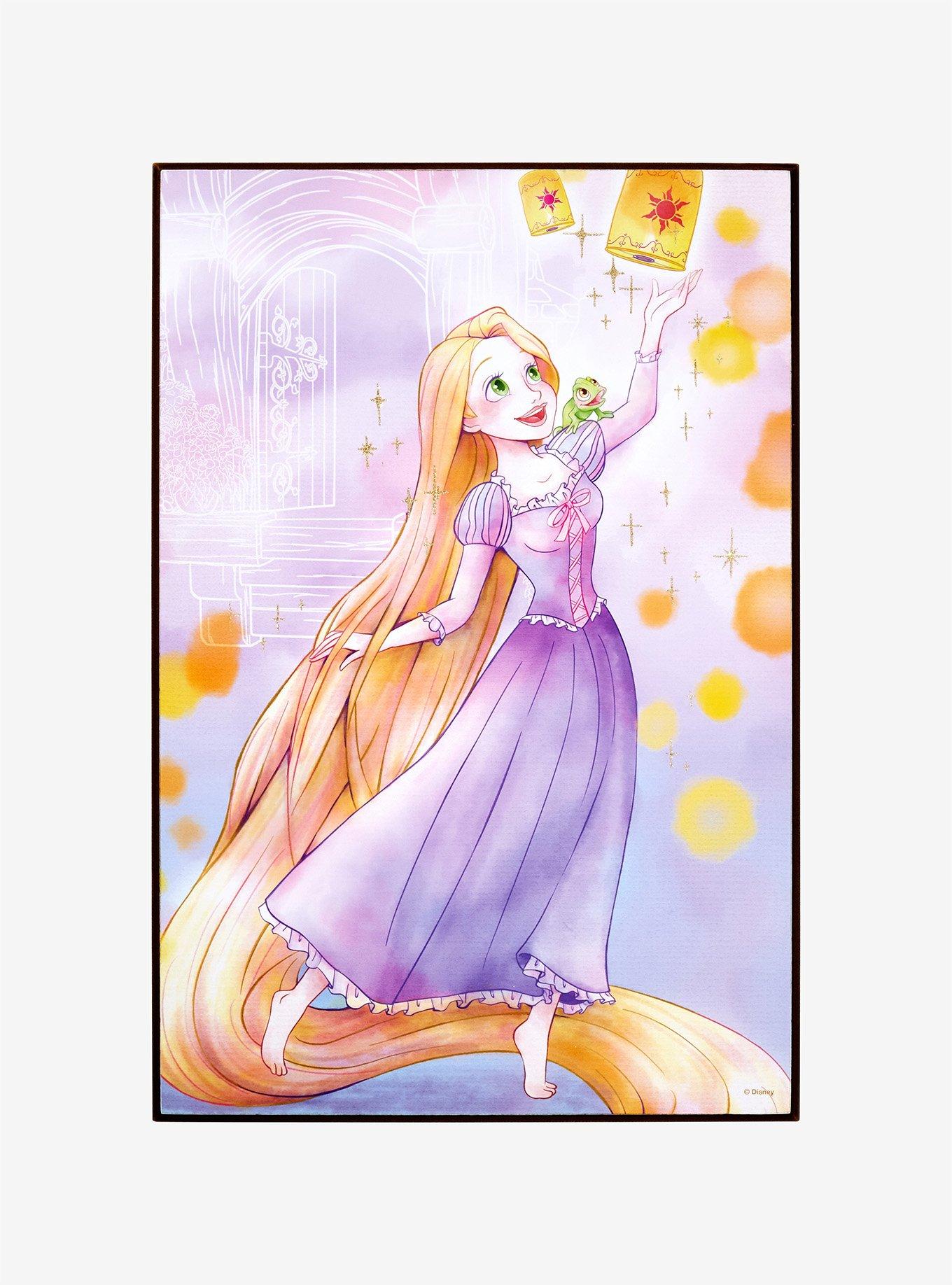 Disney Tangled Rapunzel Glitter Wood Wall Art, , hi-res