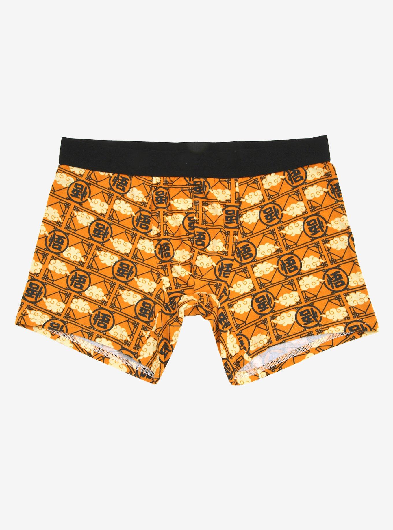 Dragon Ball Z Orange Clouds Boxer Briefs, ORANGE, hi-res