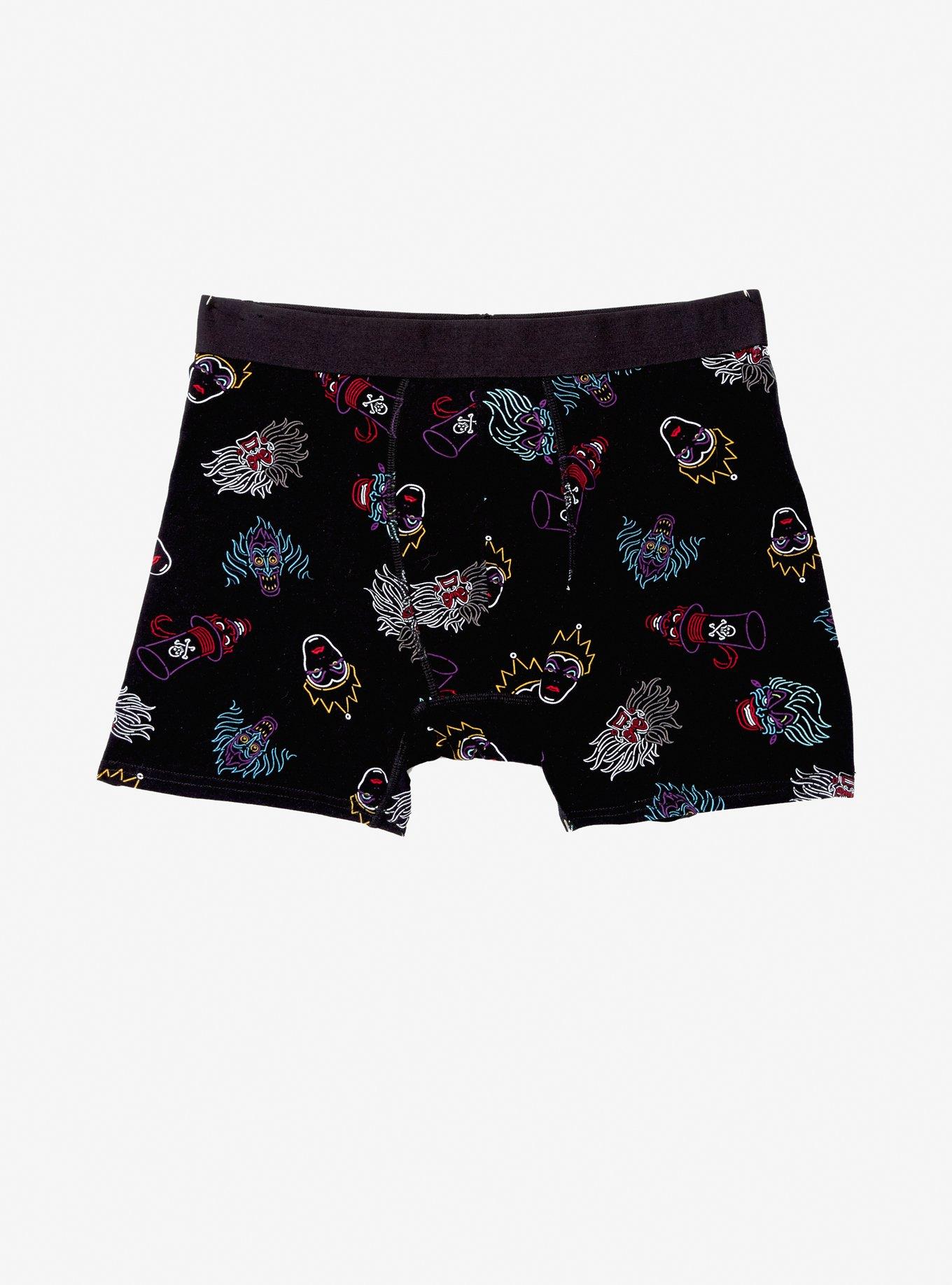 Disney Villains Outlines Boxer Briefs, BLACK, hi-res