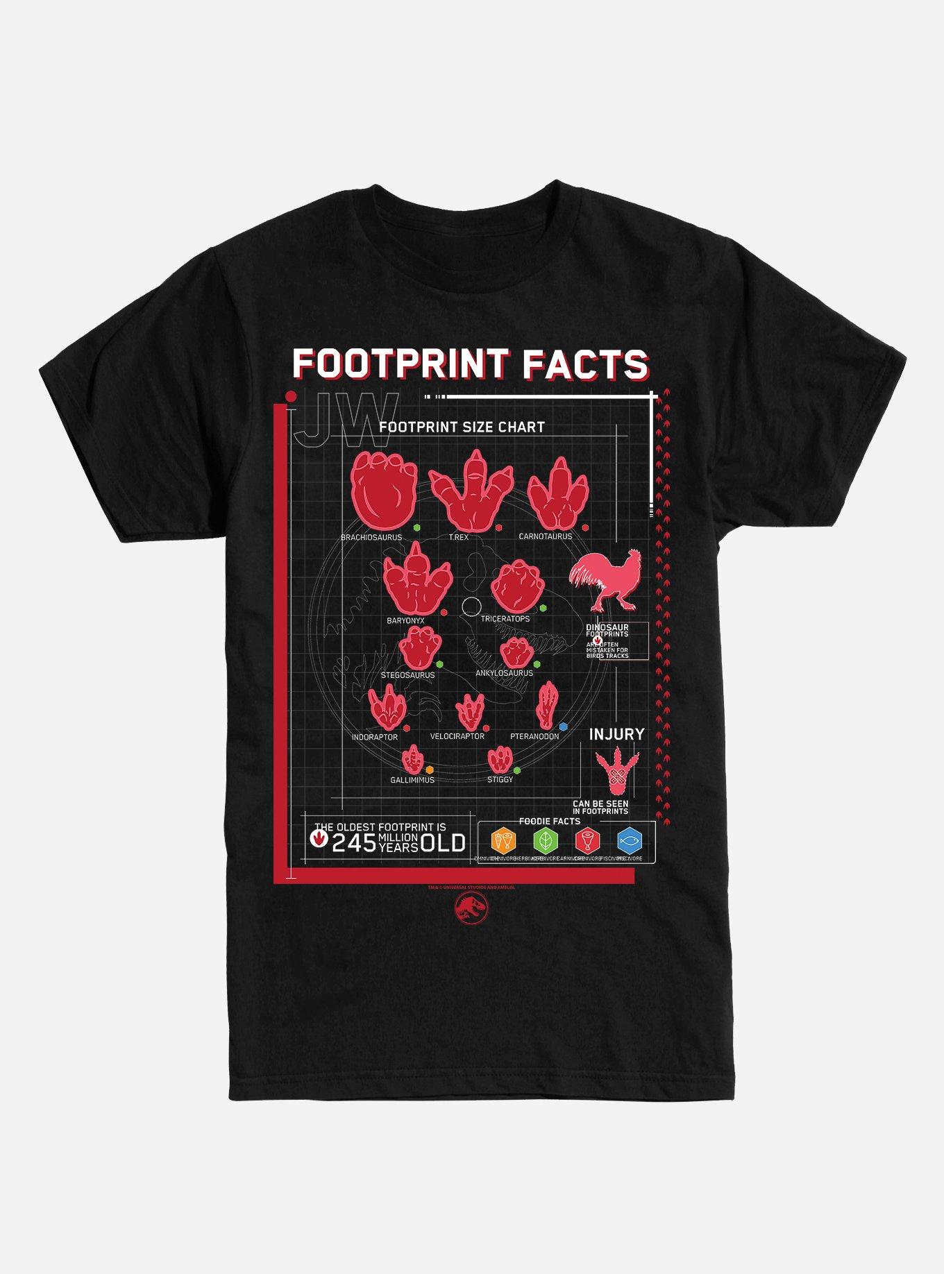 Jurassic World Footprint Facts T-Shirt