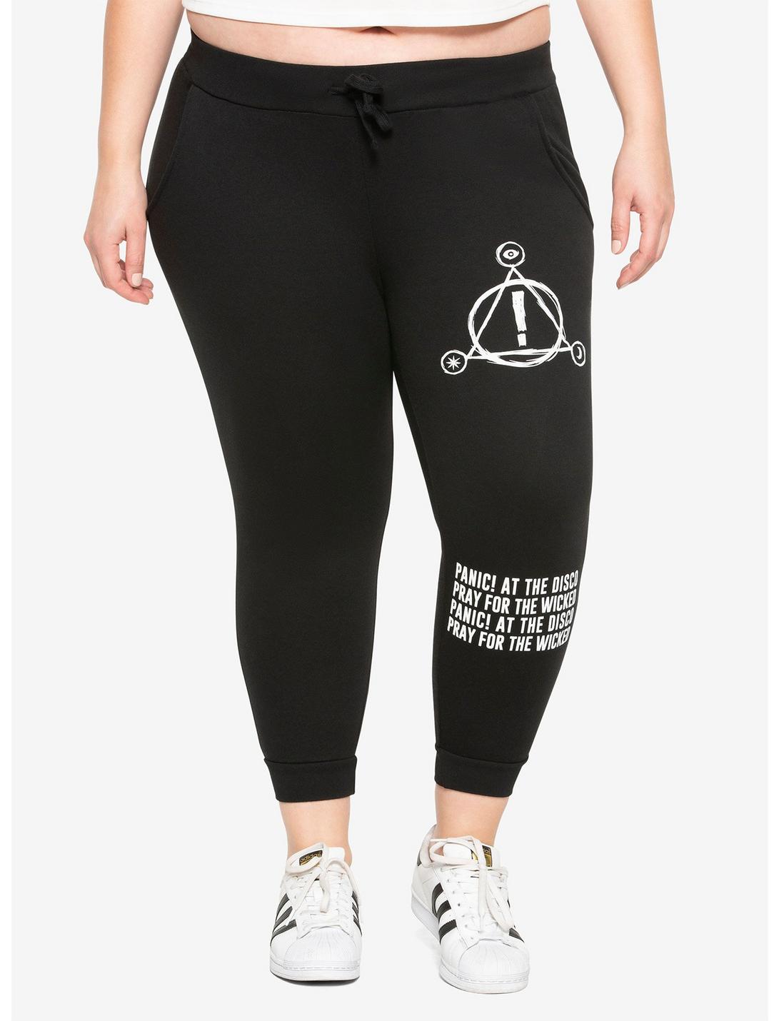 Panic! At The Disco Pray For The Wicked Girls Jogger Pants Plus Size, GREY, hi-res