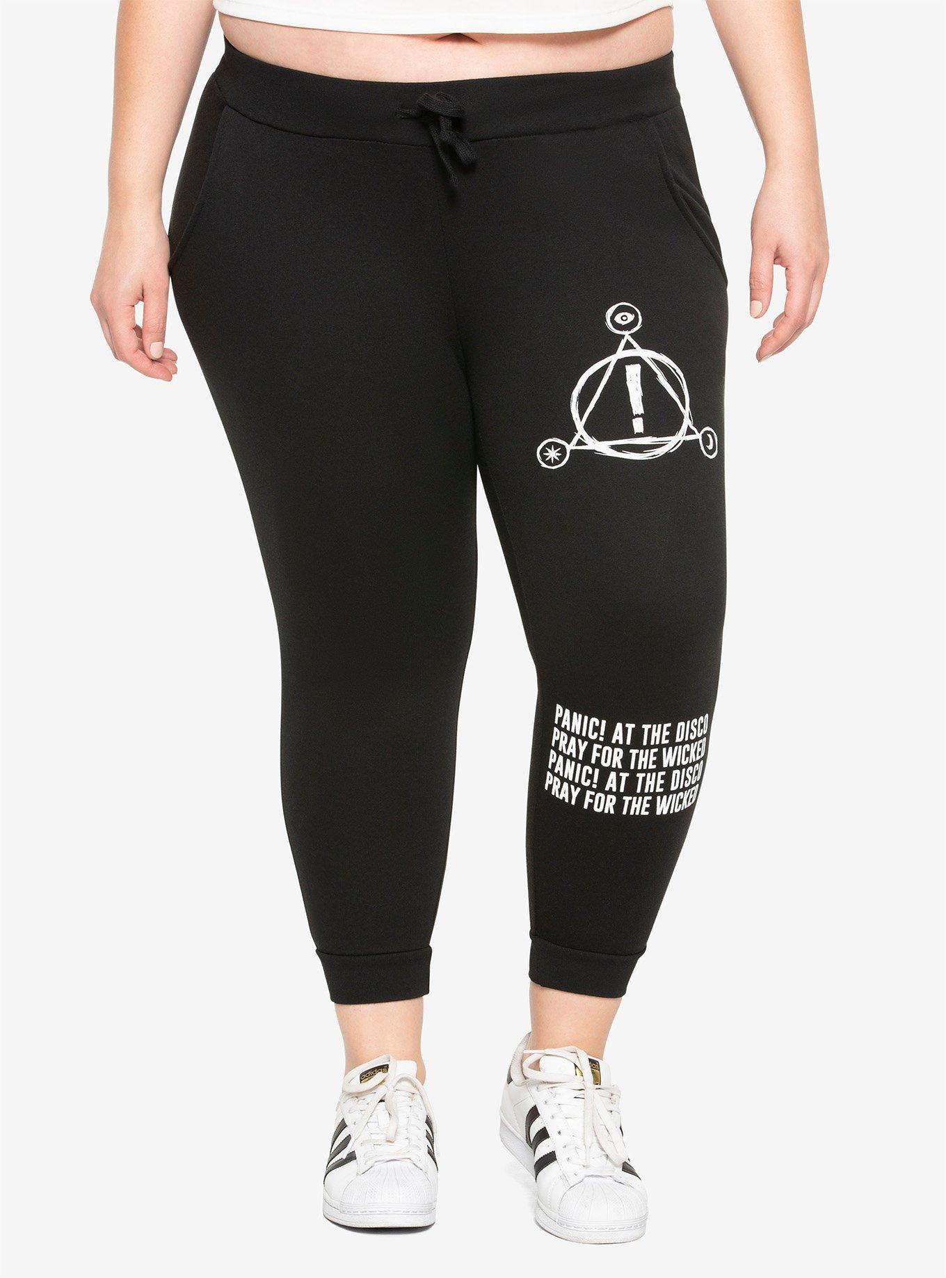 Panic! At The Disco Pray For The Wicked Girls Jogger Pants Plus Size, GREY, hi-res