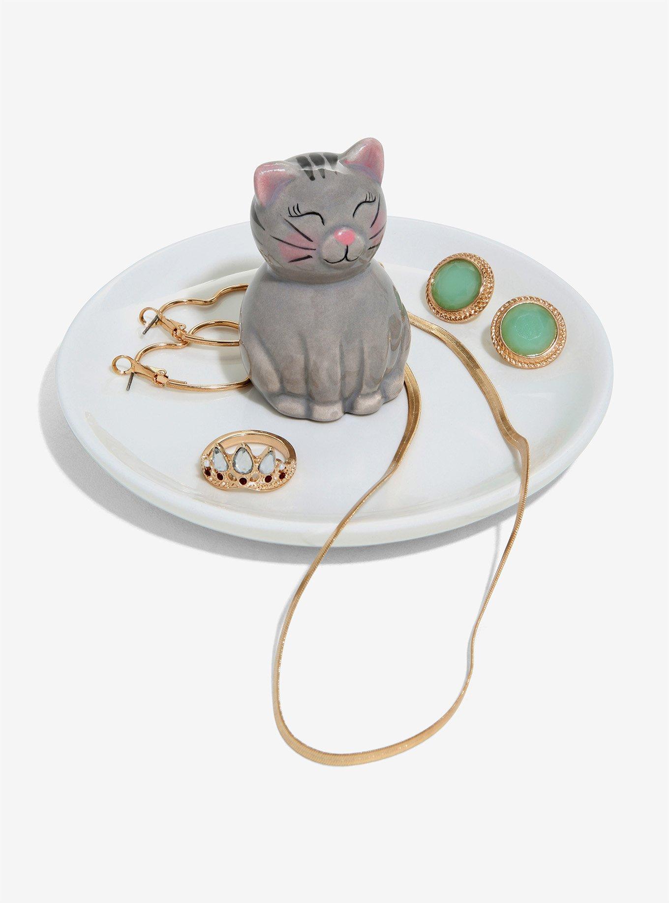 Grey Cat Trinket Tray, , hi-res