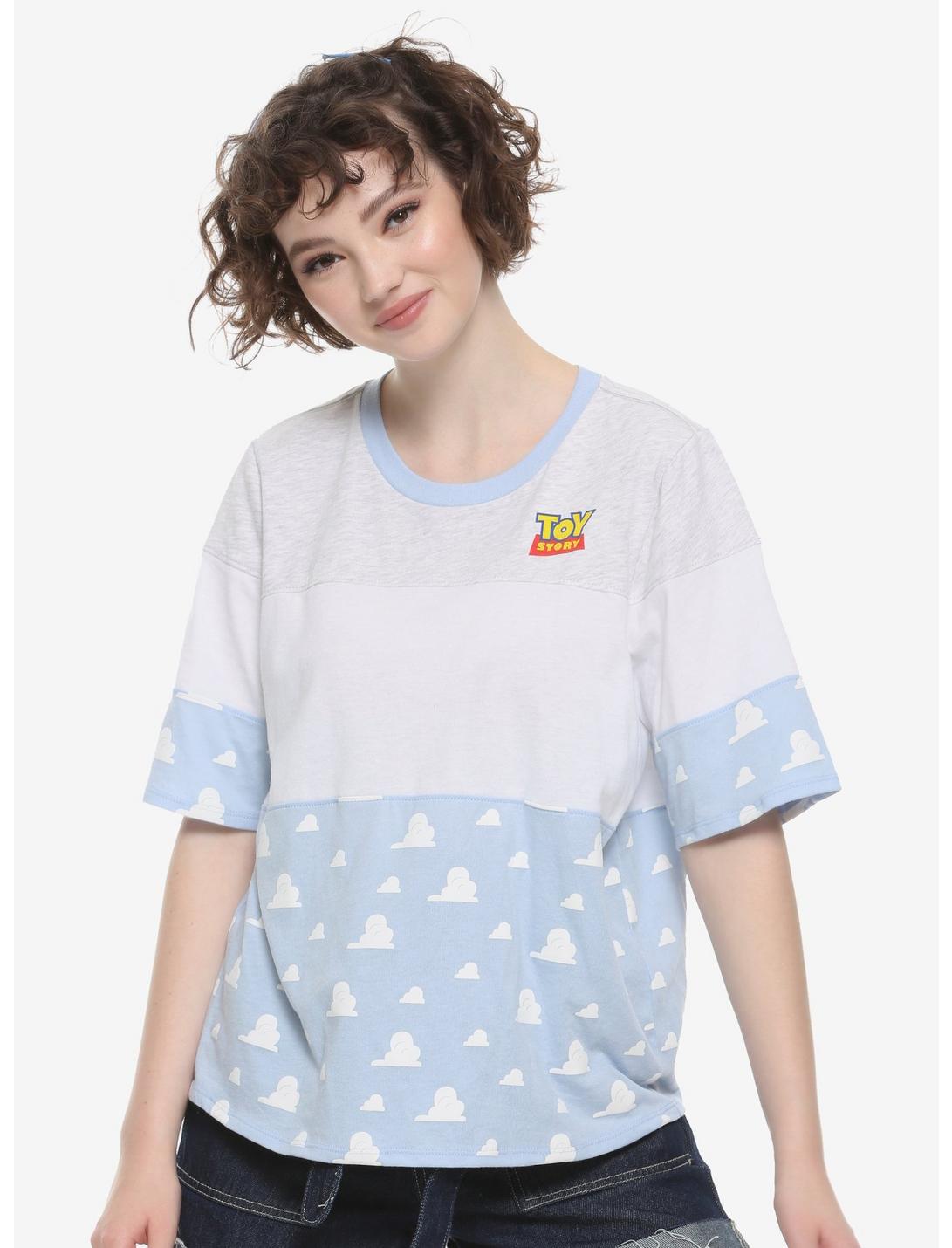 Her Universe Disney Pixar Toy Story Cloud Color-Block Oversized Girls T-Shirt, WHITE, hi-res