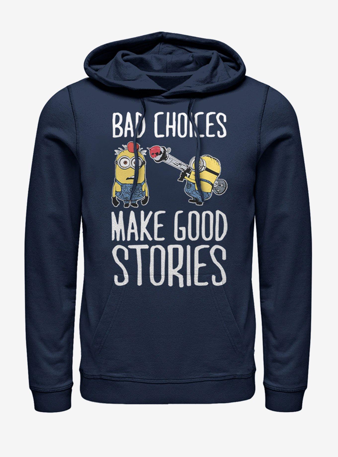 Minions Bad Choices Hoodie, NAVY, hi-res