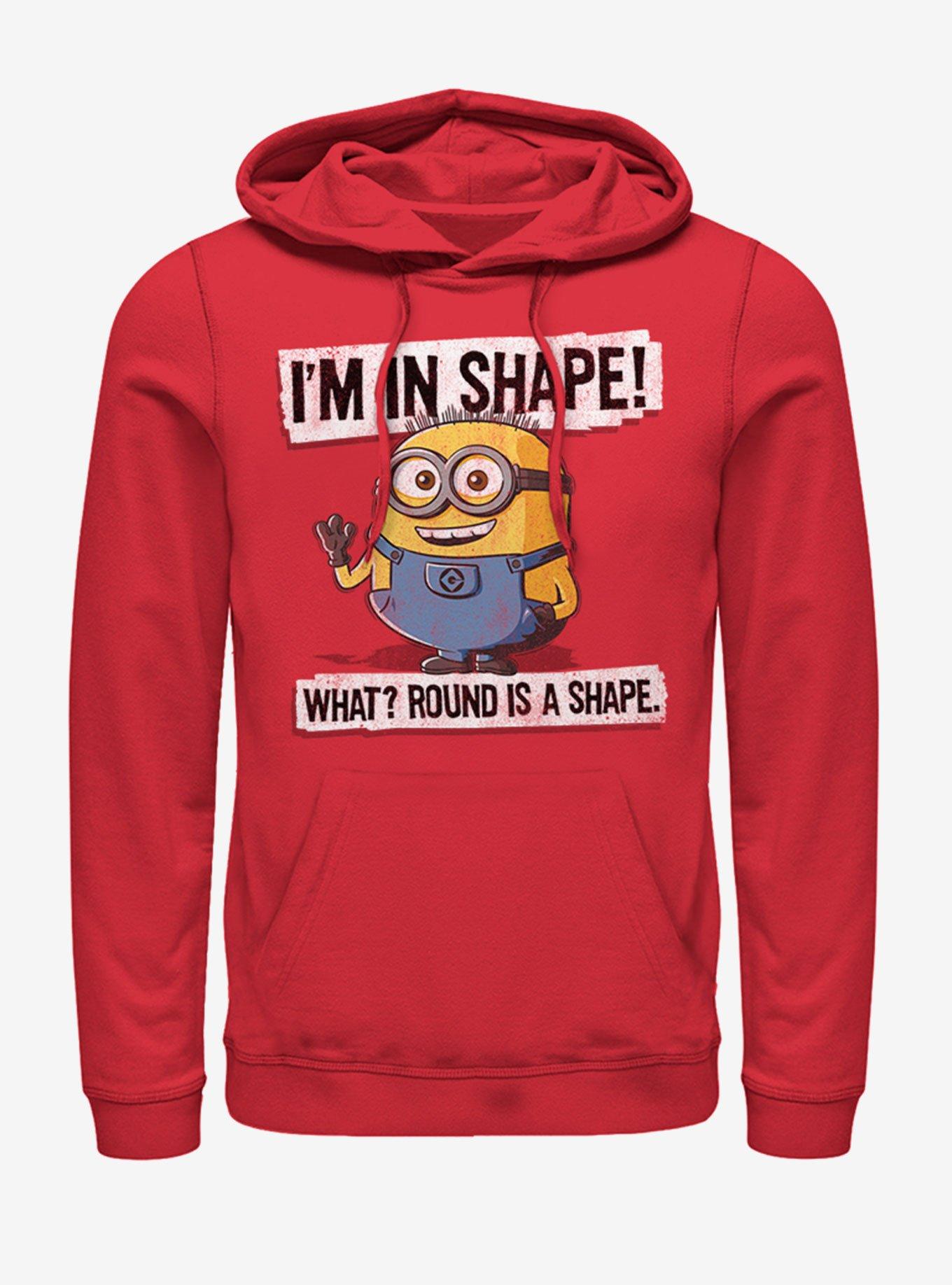 Minions I'm in Shape Hoodie, RED, hi-res