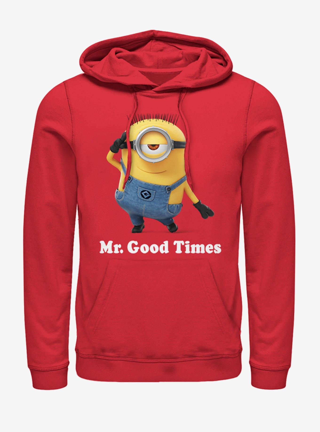 Minions Mr. Good Times Hoodie, RED, hi-res