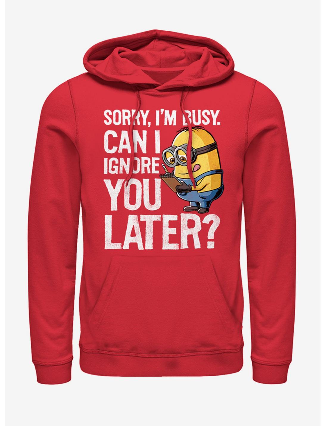 Minions Ignore You Later Hoodie, RED, hi-res