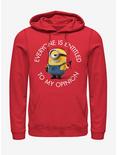 Minions My Opinion Hoodie, RED, hi-res