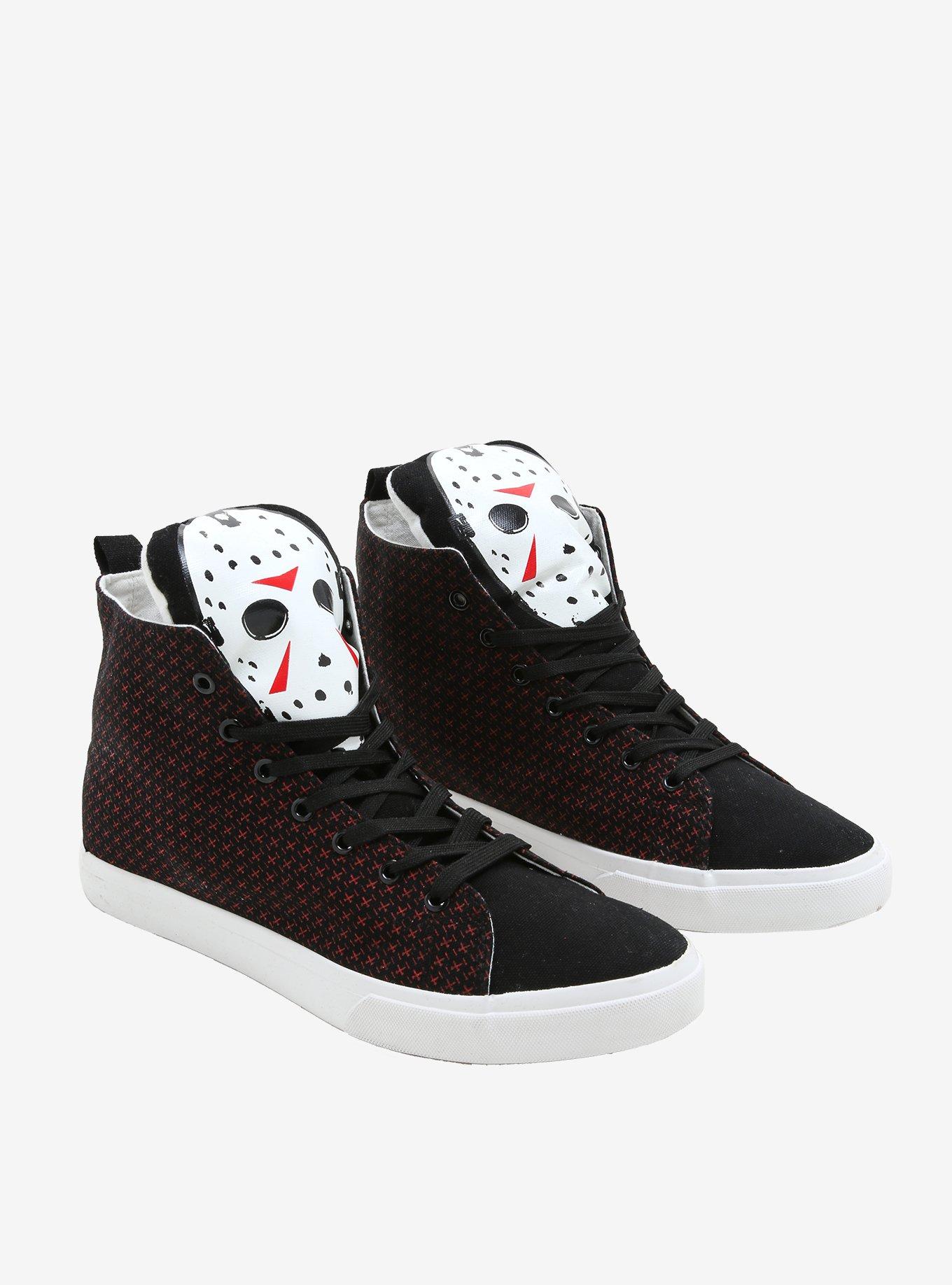 Friday The 13th Jason Mask Hi-Top Sneakers, MULTI, hi-res