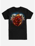 Sacred Heart Sugar Skulls T-Shirt, BLACK, hi-res