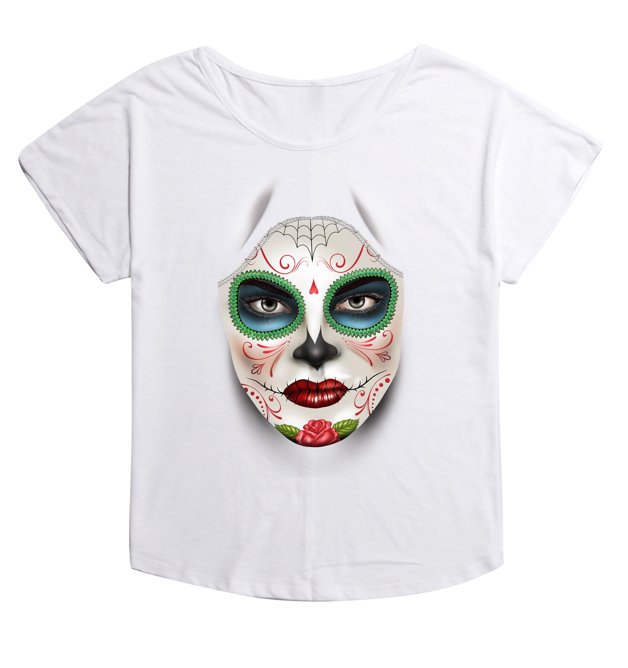 Jumbo Muertos Girl T-Shirt, WHITE, hi-res