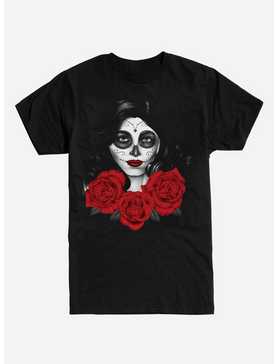 Muertos Girl Roses T-Shirt, , hi-res
