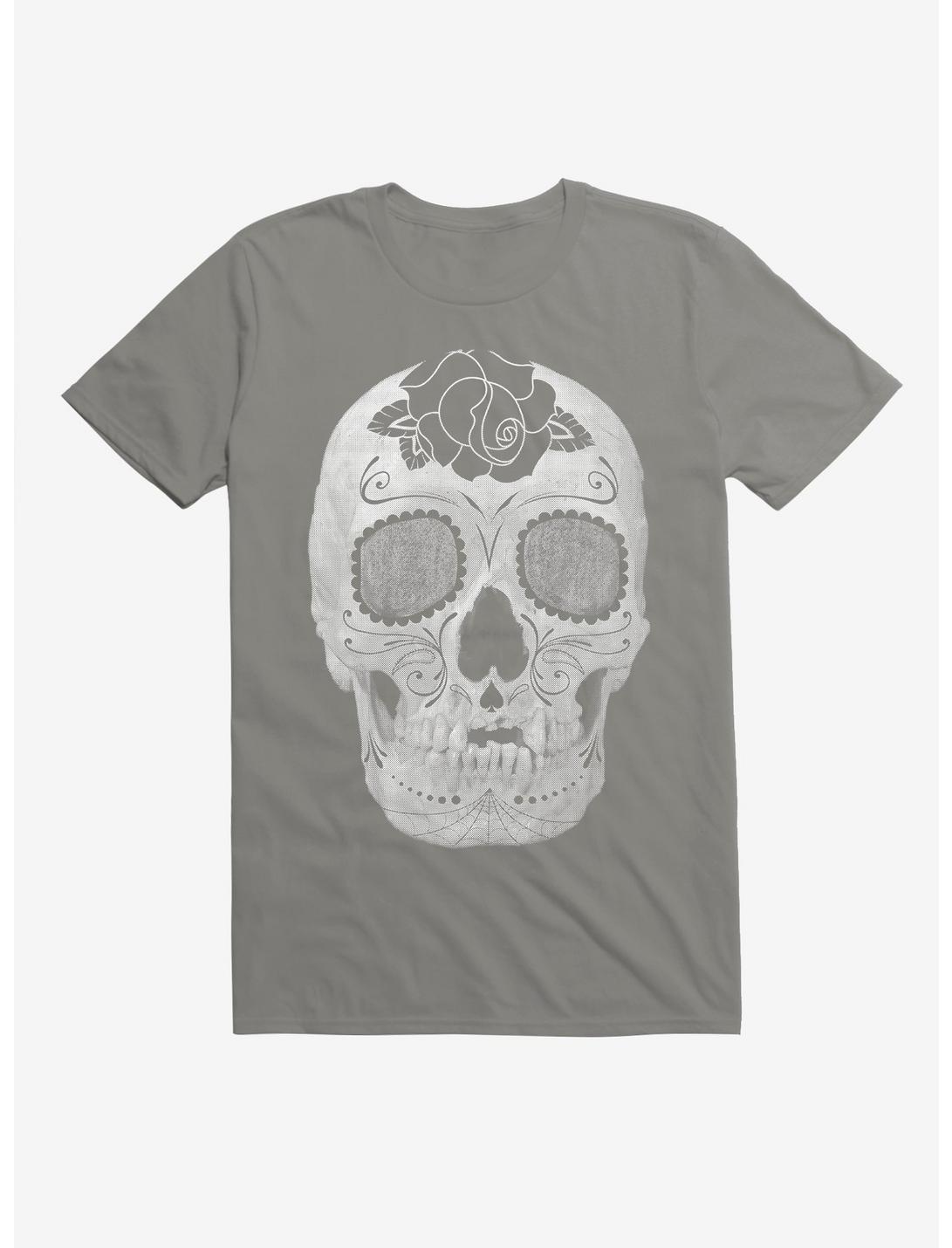 Jumbo Sugar Skull T-Shirt, CHARCOAL, hi-res