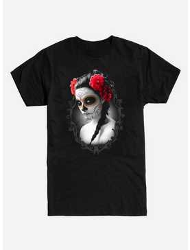 Framed Muertos Girl Sugar Skull T-Shirt, , hi-res