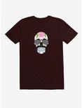 Sugar Skull With Aviators T-Shirt, CHOCOLATE, hi-res