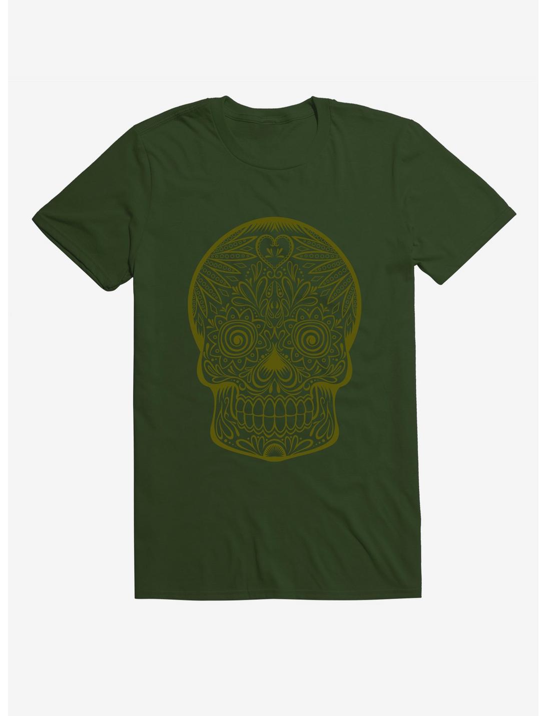 Green Sugar Skull T-Shirt, CITY GREEN, hi-res