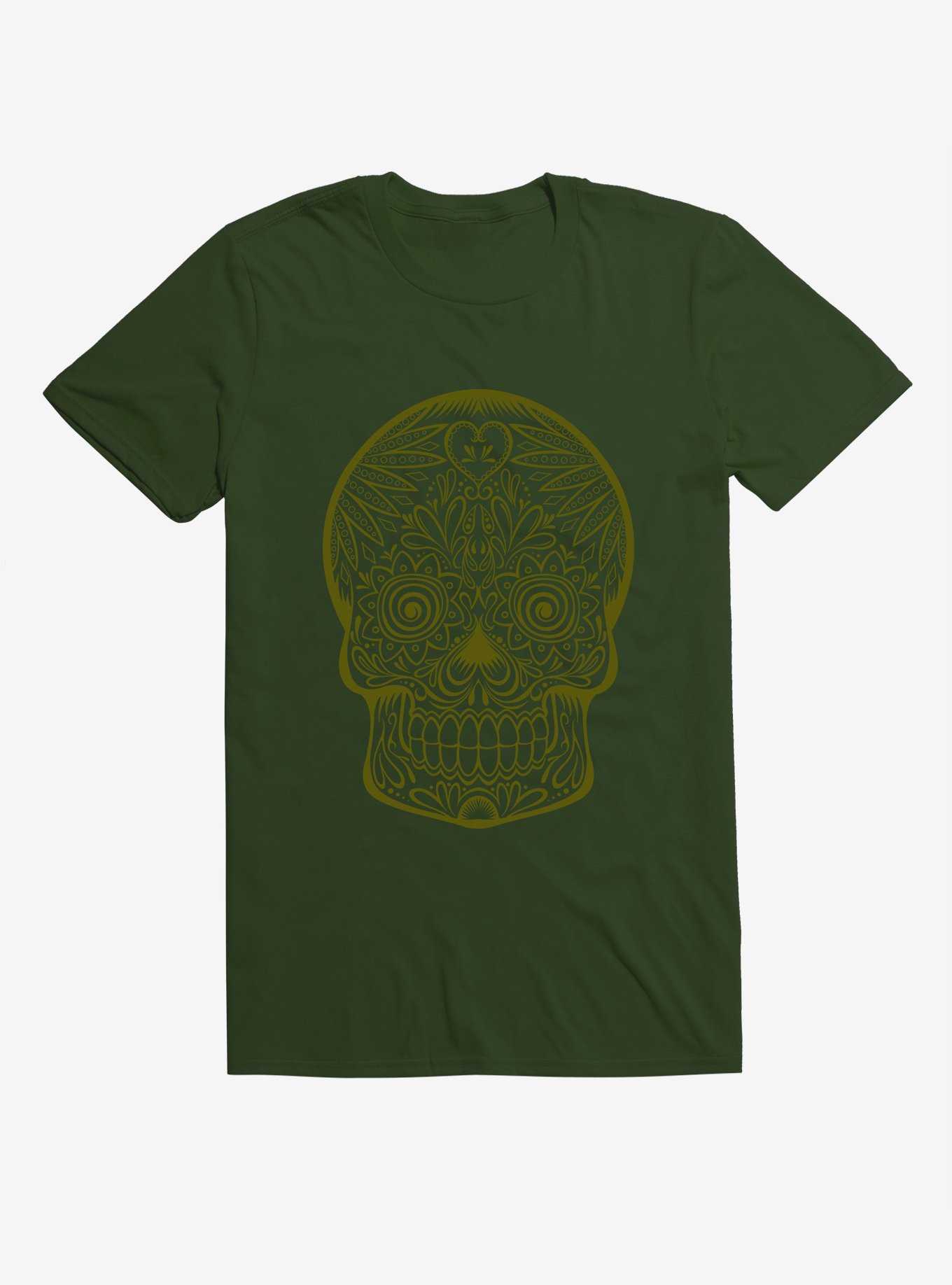 Green Sugar Skull T-Shirt, , hi-res