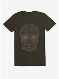 Light Grey Sugar Skull T-Shirt, SMOKE, hi-res