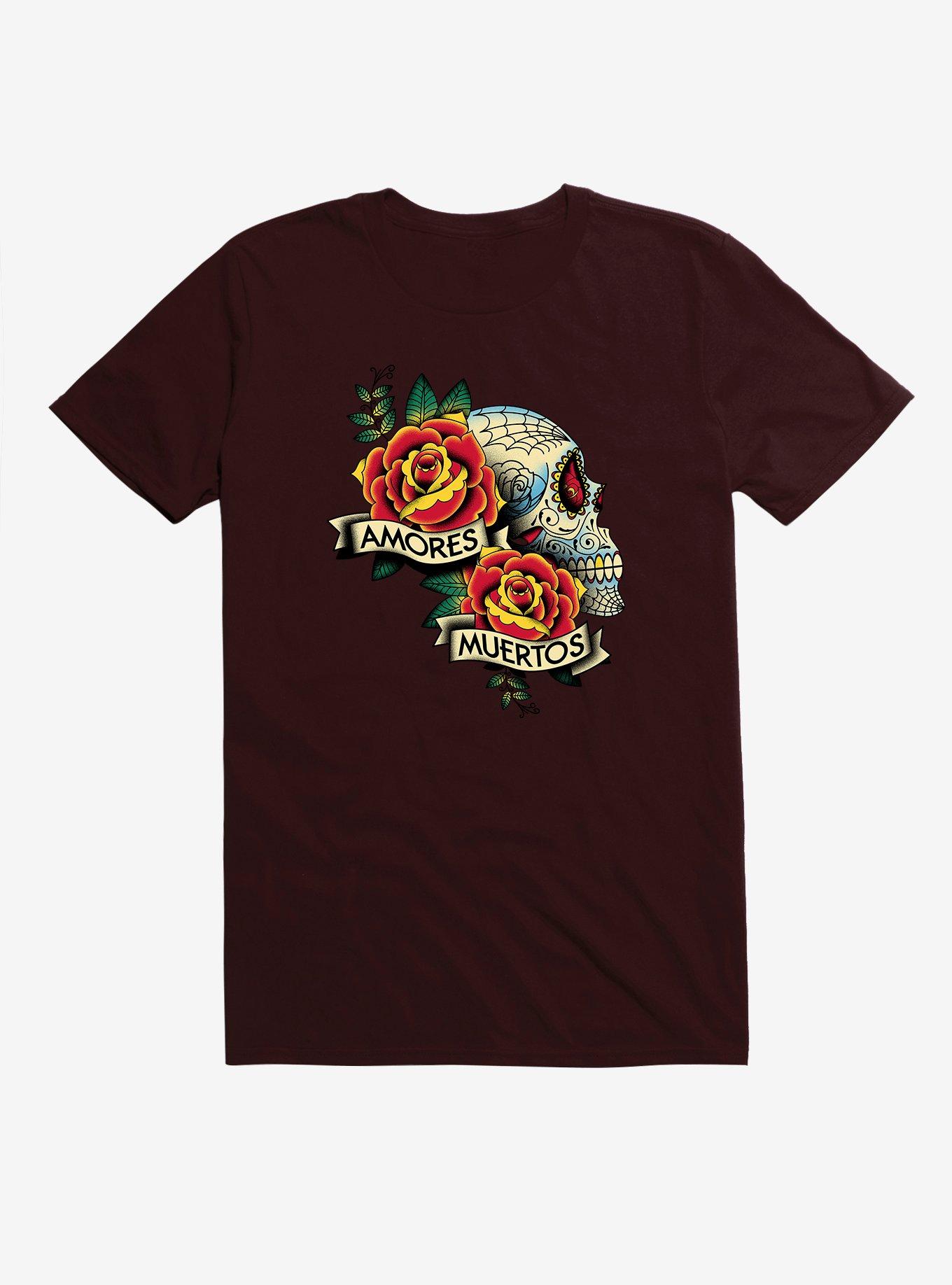 Amores Muertos Sugar Skull T-Shirt - BROWN | Hot Topic