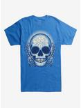Vintage Sugar Skull T-Shirt, ROYAL BLUE, hi-res