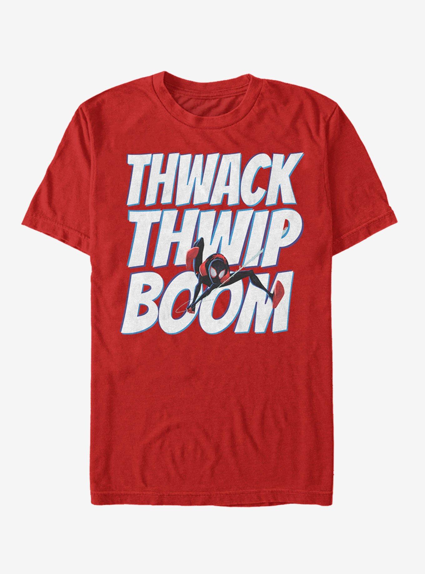 Marvel Spider-Man Twack Thwip Boom T-Shirt, RED, hi-res