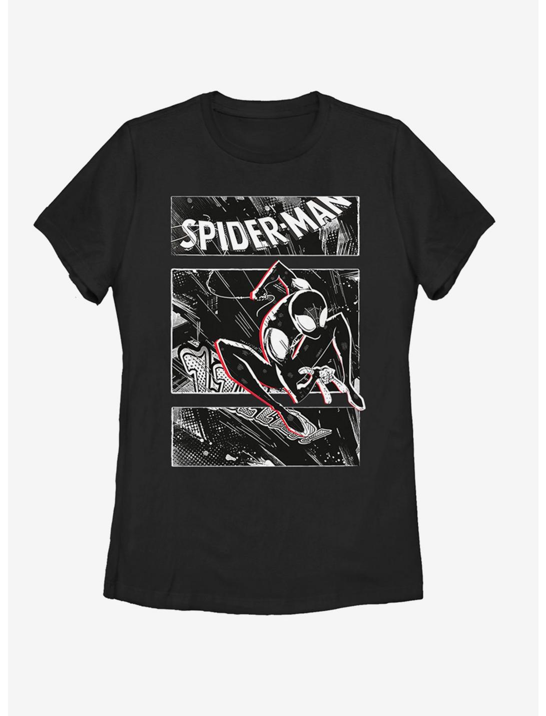 Marvel Spider-Man Street Panels Womens T-Shirt, BLACK, hi-res